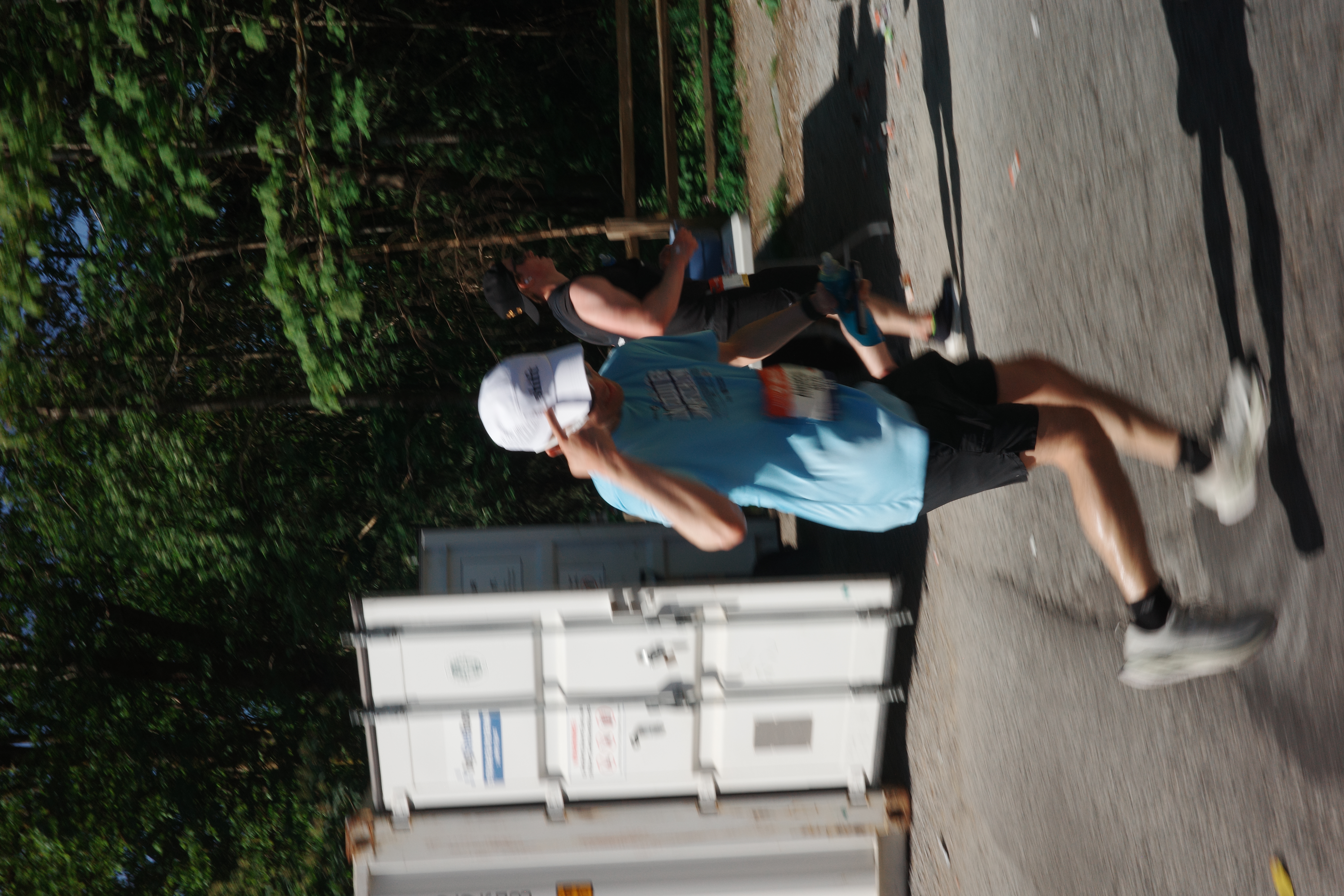 Runners competing in a Vancouver road race