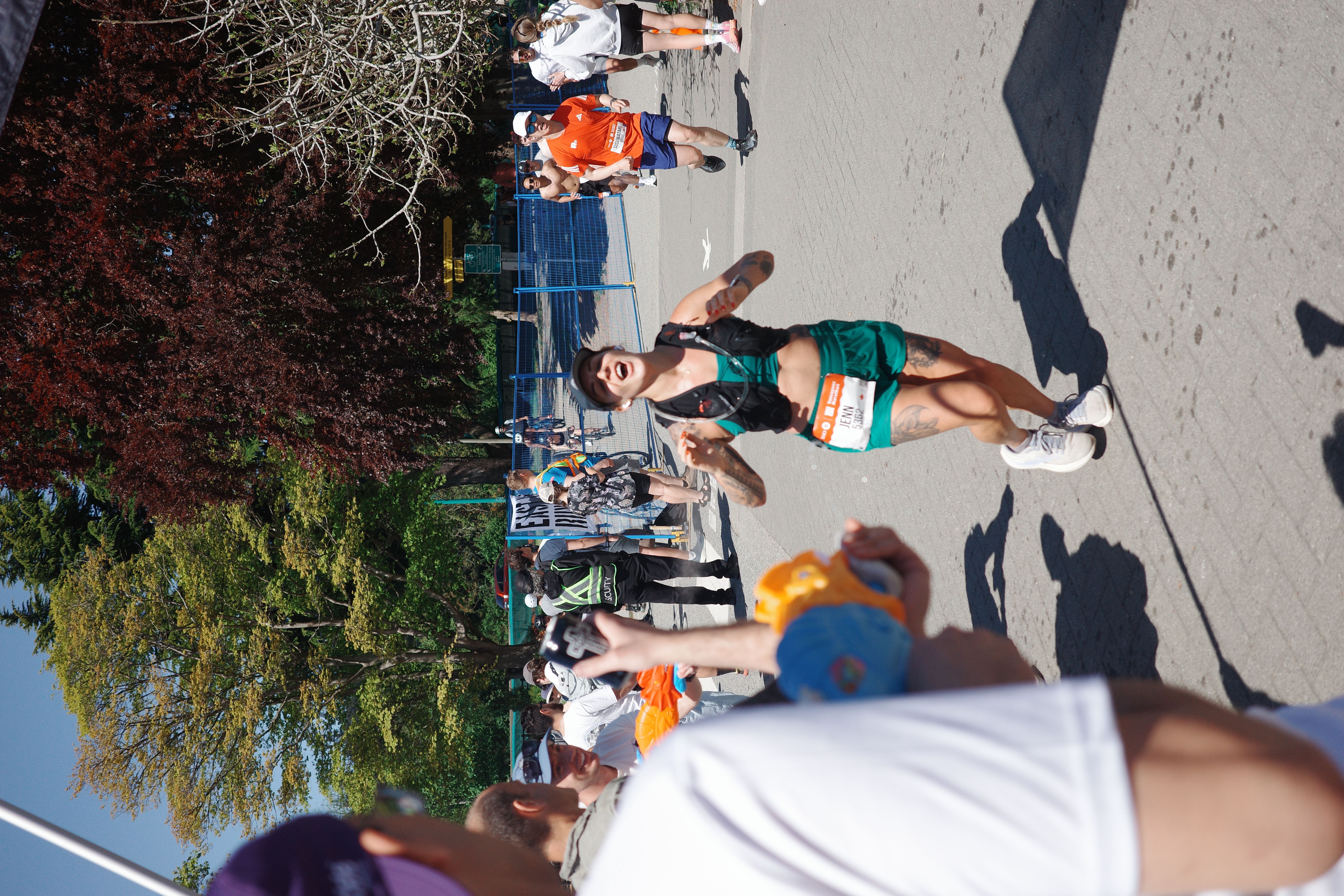 Runners at a road race in Vancouver