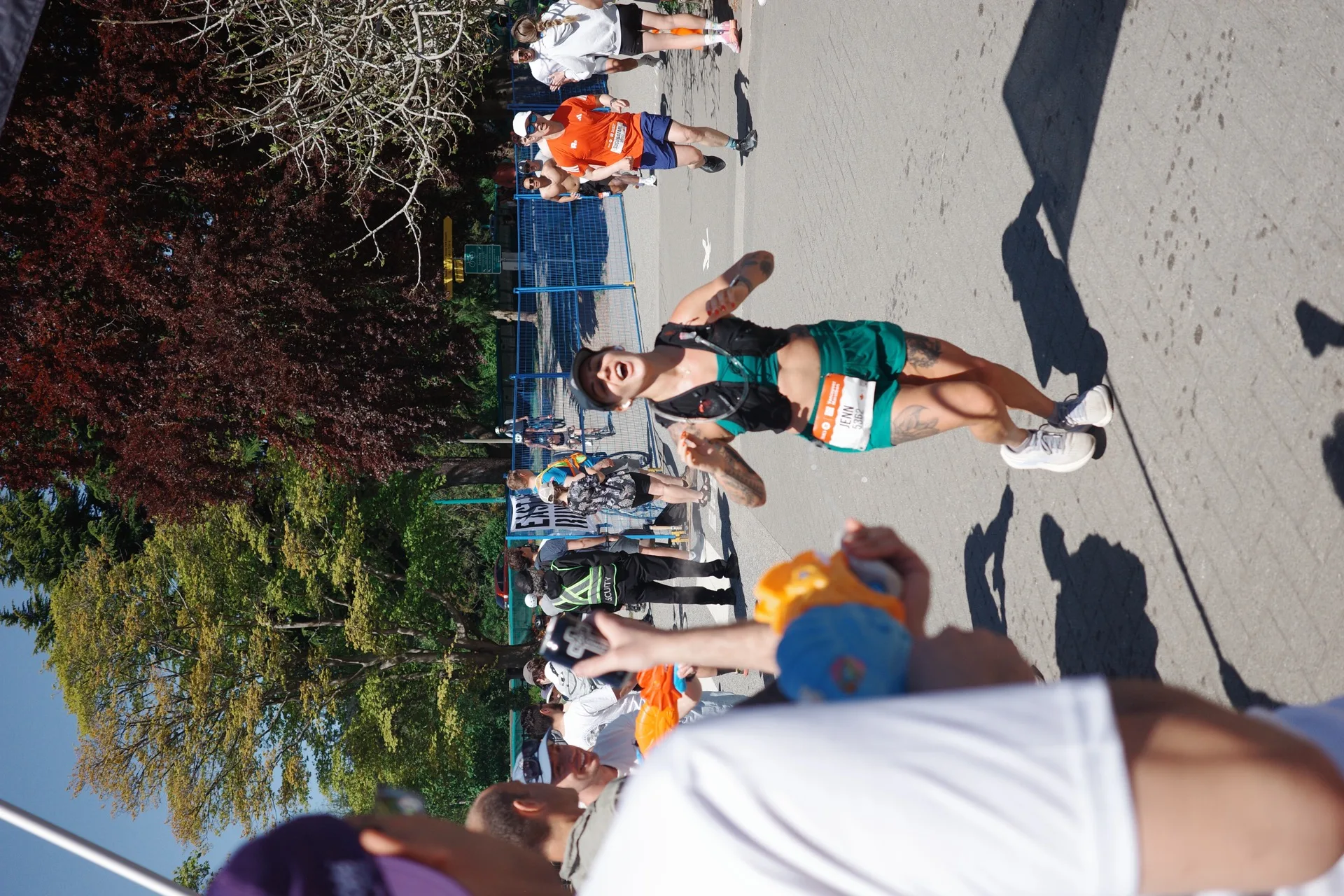 Runners at a road race in Vancouver