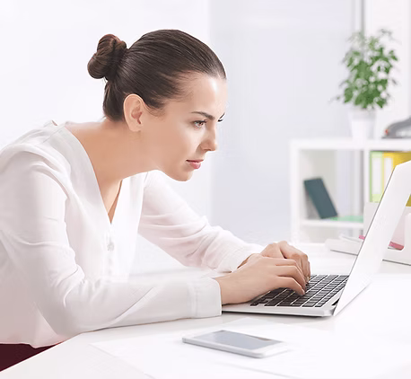 Posture and desk work back pain